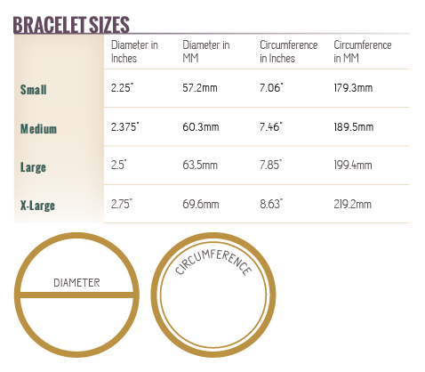 Bracelet Size Chart Mm